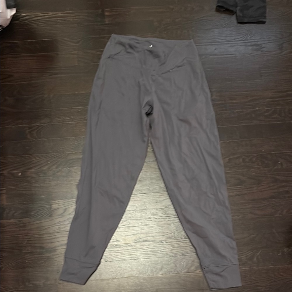 Gray High-Waisted Pants